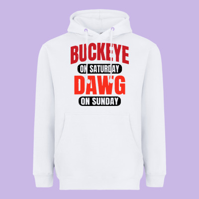 Buckeye On Saturday Heavyweight Hoodie Designed By Artisfamous