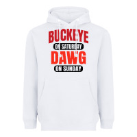 White buckeye on saturday Heavyweight Hoodie - artisFamous