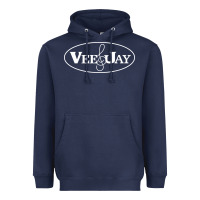 Navy vee jay records Heavyweight Hoodie - artisFamous