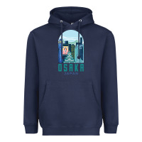 Navy Osaka Japan Heavyweight Hoodie - artisFamous