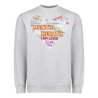 Heather Grey mental health matters Heavyweight Sweatshirt - JahusDesignShop