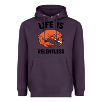 Plum crab life is relentless Heavyweight Hoodie - artisFamous