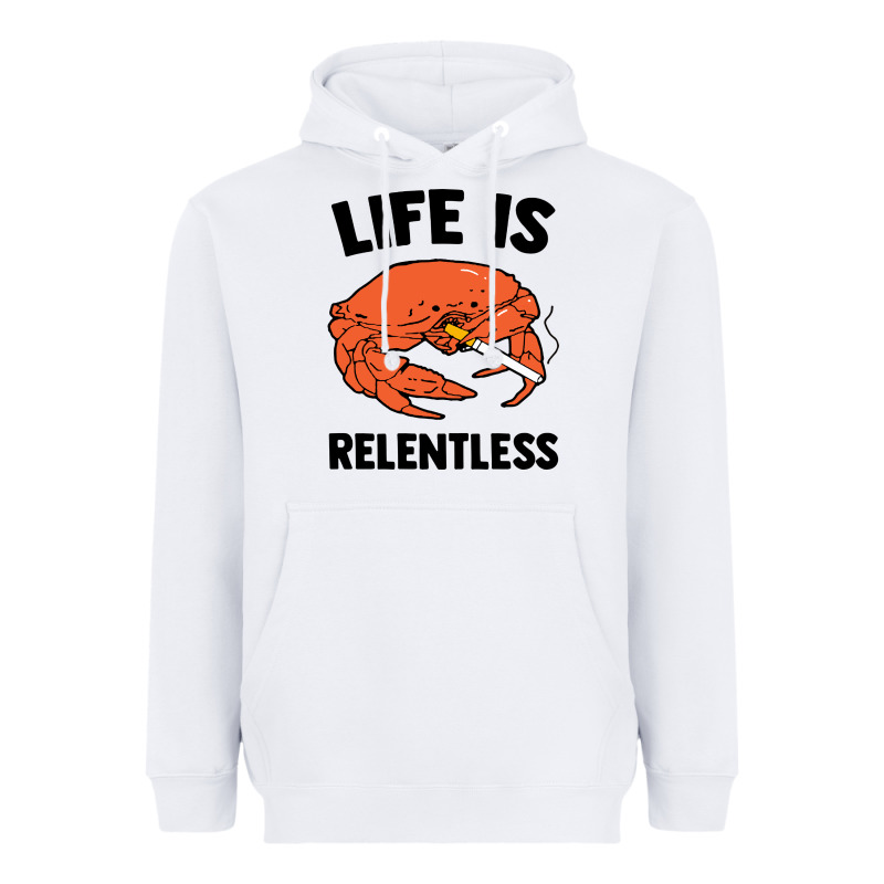 Crab Life Is Relentless Heavyweight Hoodie by artisFamous | Teevron