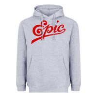 Heather Grey epic records Heavyweight Hoodie - artisFamous