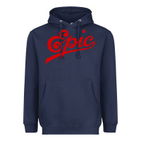 Navy epic records Heavyweight Hoodie - artisFamous