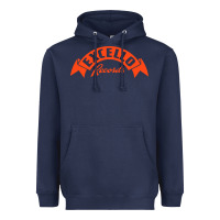 Navy excello records Heavyweight Hoodie - artisFamous