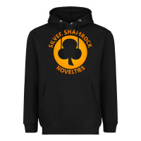 Black silver shamrock novelties Heavyweight Hoodie - artisFamous