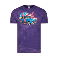 Cloud Purple American truck gnomes Vintage Tee - FaDigitalArtStudio