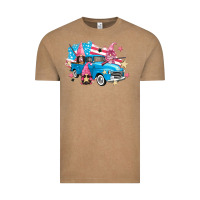 Vintage Coffee American truck gnomes Vintage Tee - FaDigitalArtStudio