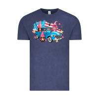 Vintage Denim American truck gnomes Vintage Tee - FaDigitalArtStudio
