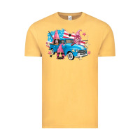 Vintage Mustard American truck gnomes Vintage Tee - FaDigitalArtStudio