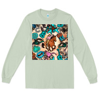 Matcha western cowgirl seamless pattern Long Sleeve Tee - BundleAndBundleShop