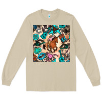 Mushroom western cowgirl seamless pattern Long Sleeve Tee - BundleAndBundleShop