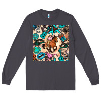 Smoke western cowgirl seamless pattern Long Sleeve Tee - BundleAndBundleShop