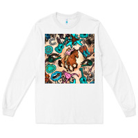 White western cowgirl seamless pattern Long Sleeve Tee - BundleAndBundleShop