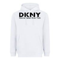 White dknys Heavyweight Hoodie - artisFamous