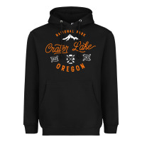 Black crater lake oregon national park vintage retro Heavyweight Hoodie - artisFamous