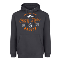 Smoke crater lake oregon national park vintage retro Heavyweight Hoodie - artisFamous