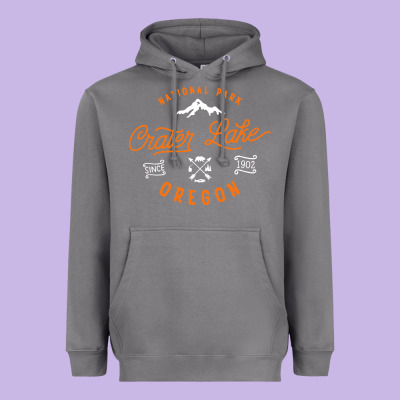 Crater Lake Oregon National Park Vintage Retro Heavyweight Hoodie Designed By Artisfamous