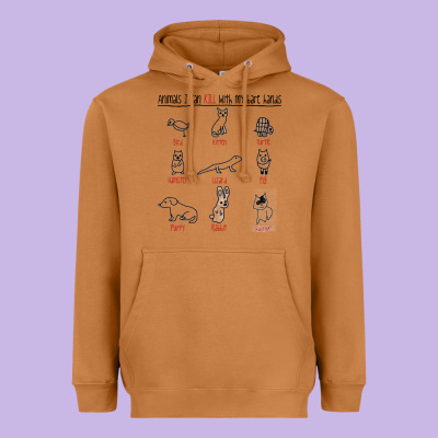 Animals I Can Kill With My Bare Hands Heavyweight Hoodie Designed By Artisfamous