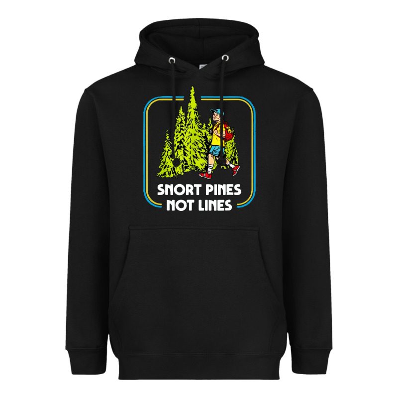 Snort Pines Not Lines Funny Boy Going To School Vintage Heavyweight Hoodie by artisFamous | Teevron