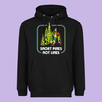 Snort Pines Not Lines Funny Boy Going To School Vintage Heavyweight Hoodie Designed By Artisfamous