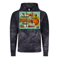 Cloud Black autumn leaves and pumpkins please mouse pad Vintage Hoodie - BundleAndBundleShop