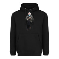 Black bernie sitting in the cold with mittens meme Heavyweight Hoodie - artisFamous