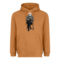 Meerkat bernie sitting in the cold with mittens meme Heavyweight Hoodie - artisFamous
