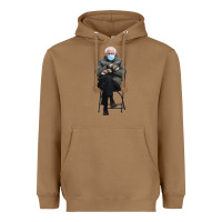 Toasted Coconut bernie sitting in the cold with mittens meme Heavyweight Hoodie - artisFamous