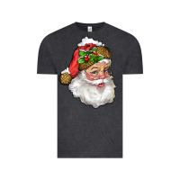 Vintage Black santa with snow Vintage Tee - RanaPortraitStore