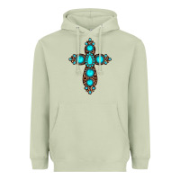 Matcha gemstone leopard cross Heavyweight Hoodie - JahusDesignShop