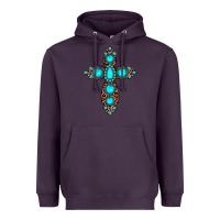 Plum gemstone leopard cross Heavyweight Hoodie - JahusDesignShop