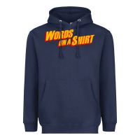 Navy words on a shirt Heavyweight Hoodie - artisFamous
