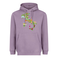 Lavender Italy map Heavyweight Hoodie - artisFamous