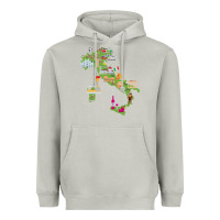 Moon Dust Italy map Heavyweight Hoodie - artisFamous