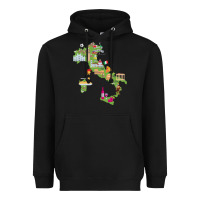 Black Italy map Heavyweight Hoodie - artisFamous