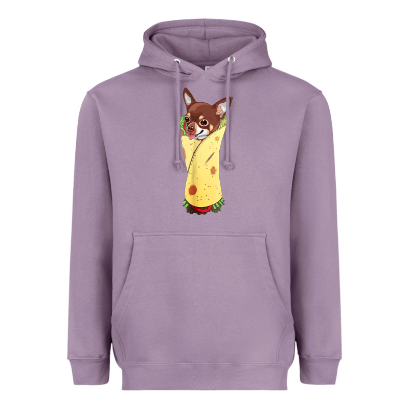 Funny Chihuahua Dog Burrito Food Tee Heavyweight Hoodie by artisFamous | Teevron
