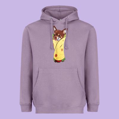 Funny Chihuahua Dog Burrito Food Tee Heavyweight Hoodie Designed By Artisfamous