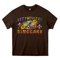 Chocolate Brown let them eat king cake Heavy Core Tee - CowGirlArtShop