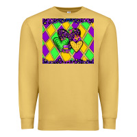 Antique Gold mardi gras hearts Premium Sweatshirt - JahusDesignShop