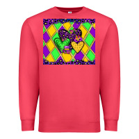 Cardinal mardi gras hearts Premium Sweatshirt - JahusDesignShop