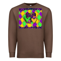 Chestnut mardi gras hearts Premium Sweatshirt - JahusDesignShop