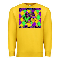 Lemon mardi gras hearts Premium Sweatshirt - JahusDesignShop