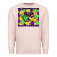 Pale Pink mardi gras hearts Premium Sweatshirt - JahusDesignShop