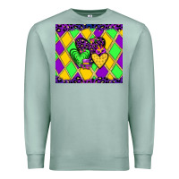 Seafoam mardi gras hearts Premium Sweatshirt - JahusDesignShop