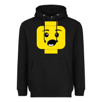 Black surprised expression lego head Heavyweight Hoodie - artisFamous