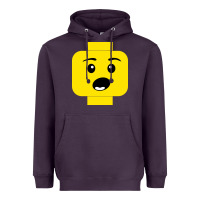 Plum surprised expression lego head Heavyweight Hoodie - artisFamous