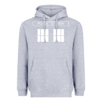 Heather Grey the blue box t shirt doctor doc dalek bbc bow tie tv tenth eleventh wh Heavyweight Hoodie - artisFamous
