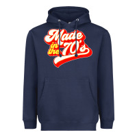 Navy made in the 70s retro Heavyweight Hoodie - artisFamous